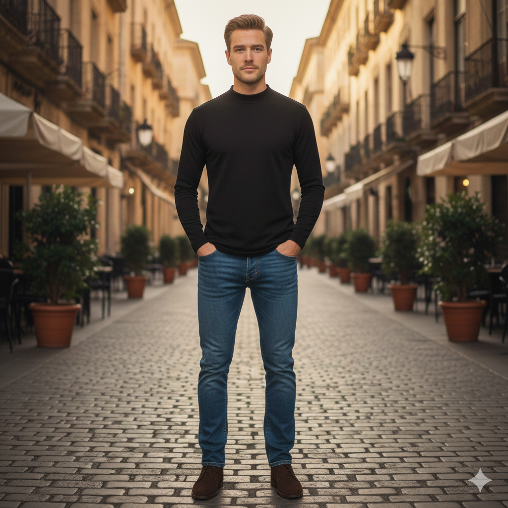 Arezzo Mock Neck Long Sleeve