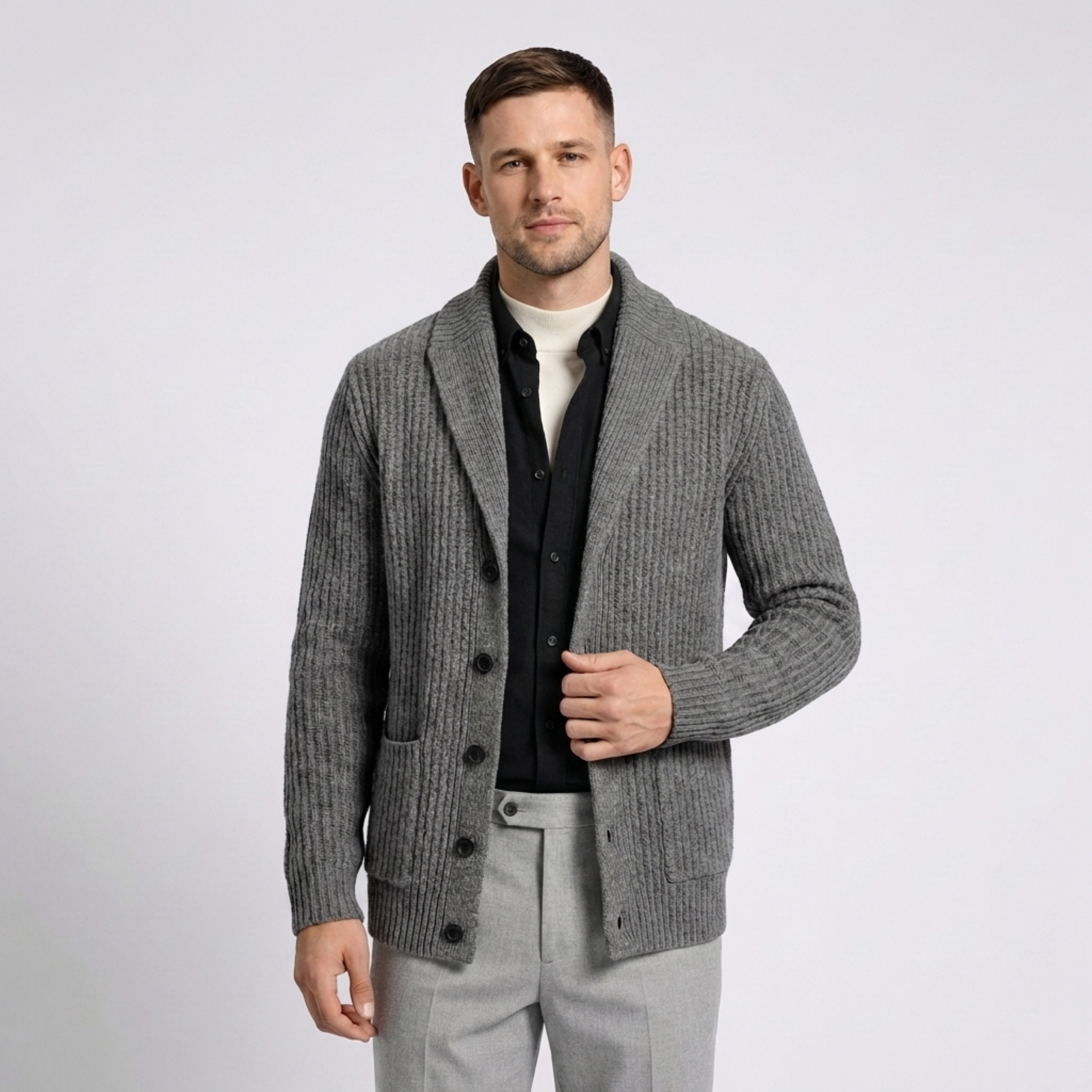 Asti Lapel Knit Cardigan