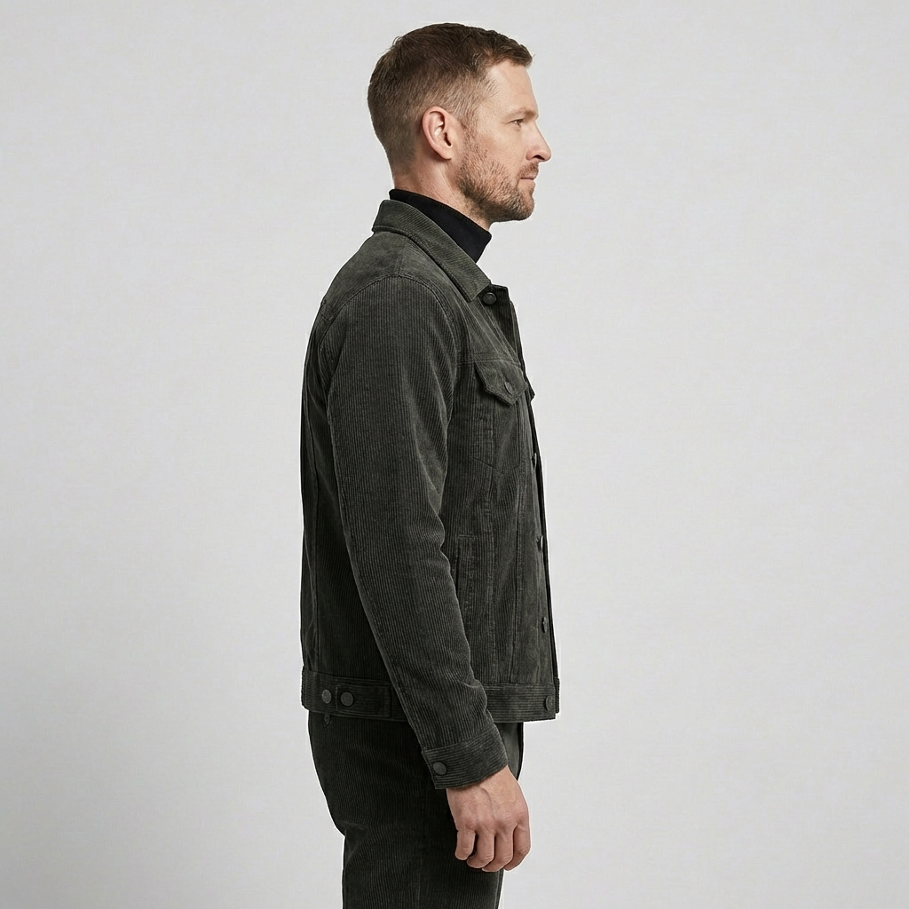 Bari Corduroy Button-Down Jacket