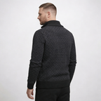 Benevento Diamond Knit Zip Cardigan