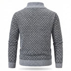 Benevento Diamond Knit Zip Cardigan