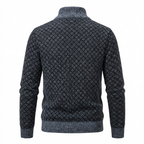 Benevento Diamond Knit Zip Cardigan