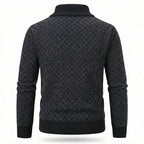 Benevento Diamond Knit Zip Cardigan