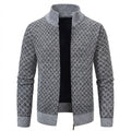 Benevento Diamond Knit Zip Cardigan