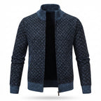 Benevento Diamond Knit Zip Cardigan