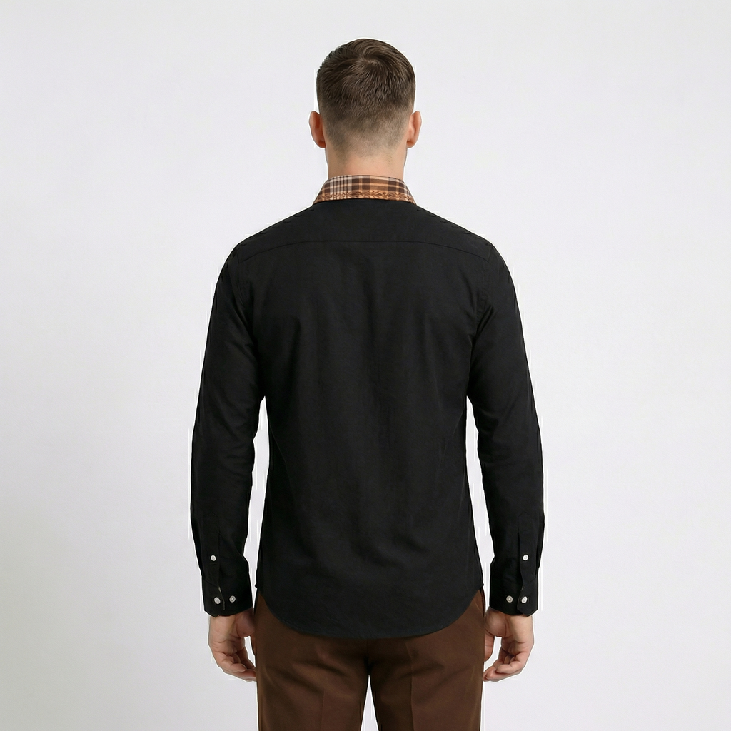 Bressanone Plaid Collar Button-Down