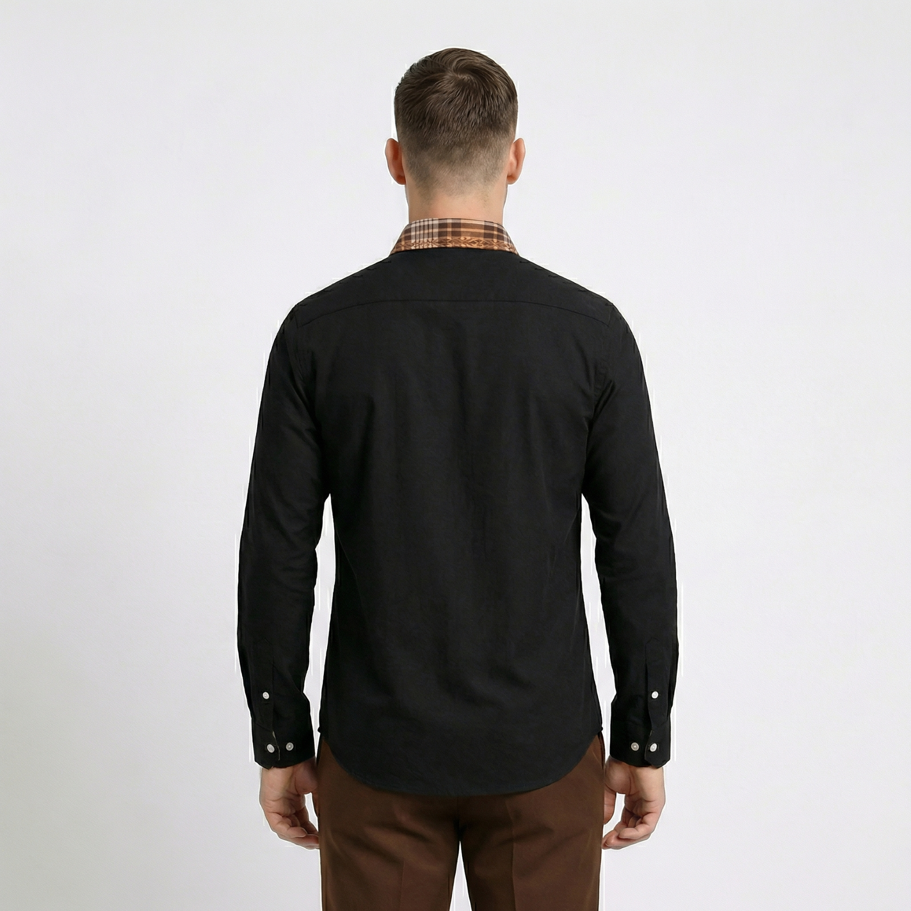 Bressanone Plaid Collar Button-Down