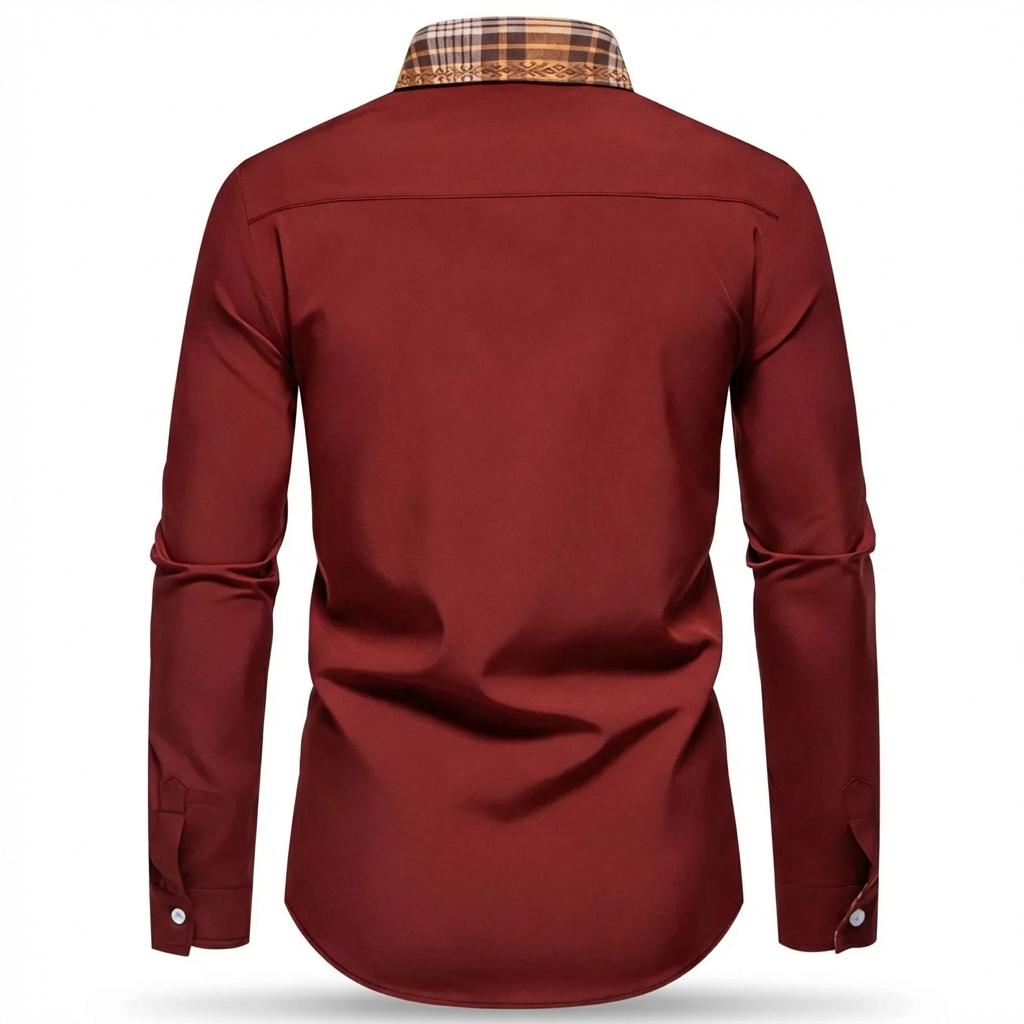 Bressanone Plaid Collar Button-Down