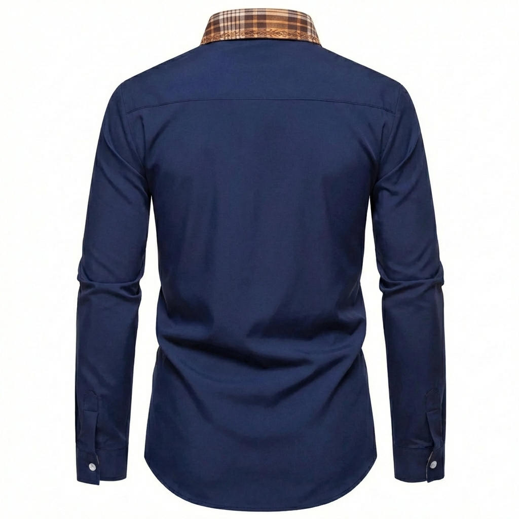 Bressanone Plaid Collar Button-Down