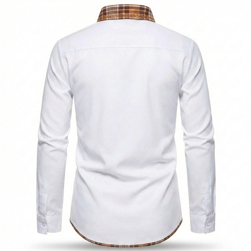 Bressanone Plaid Collar Button-Down