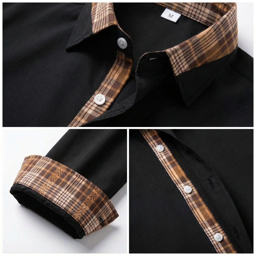 Bressanone Plaid Collar Button-Down