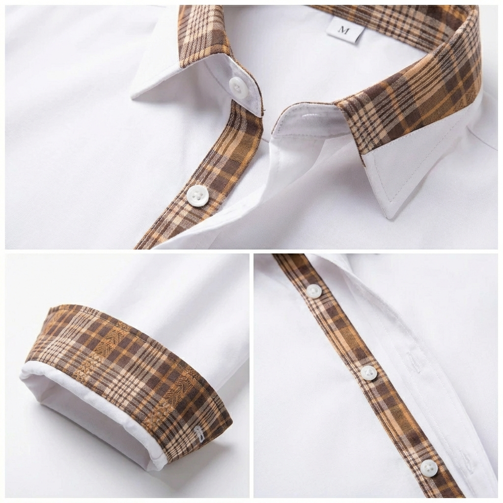 Bressanone Plaid Collar Button-Down
