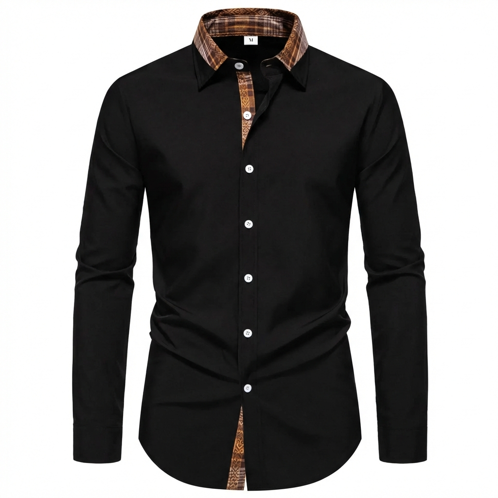 Bressanone Plaid Collar Button-Down