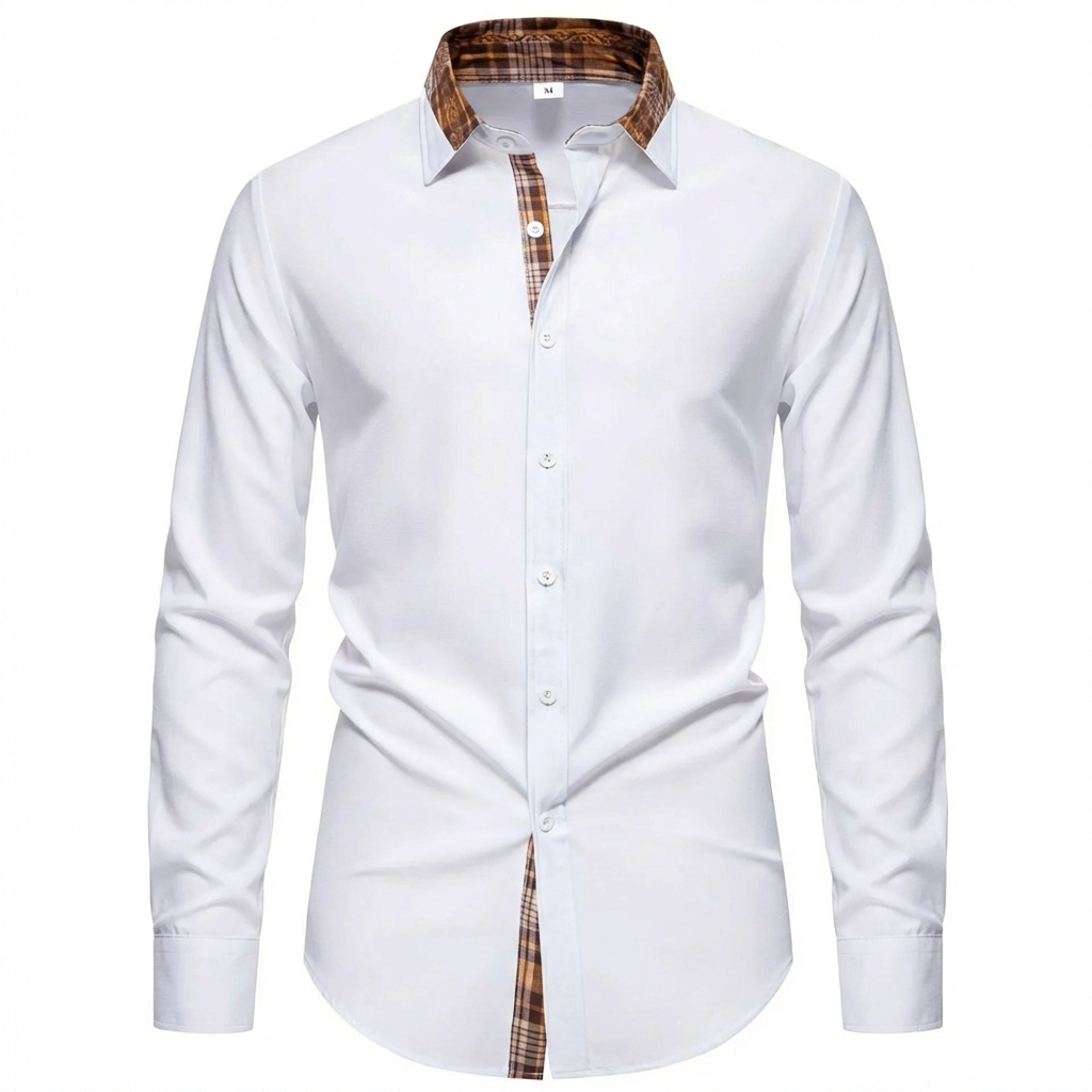 Bressanone Plaid Collar Button-Down