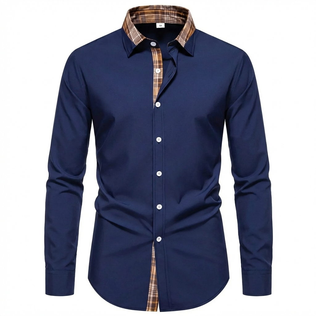 Bressanone Plaid Collar Button-Down