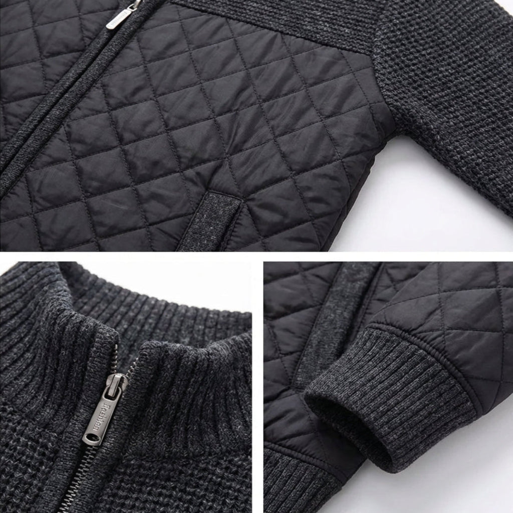 Cagliari Quilted Zip Cardigan