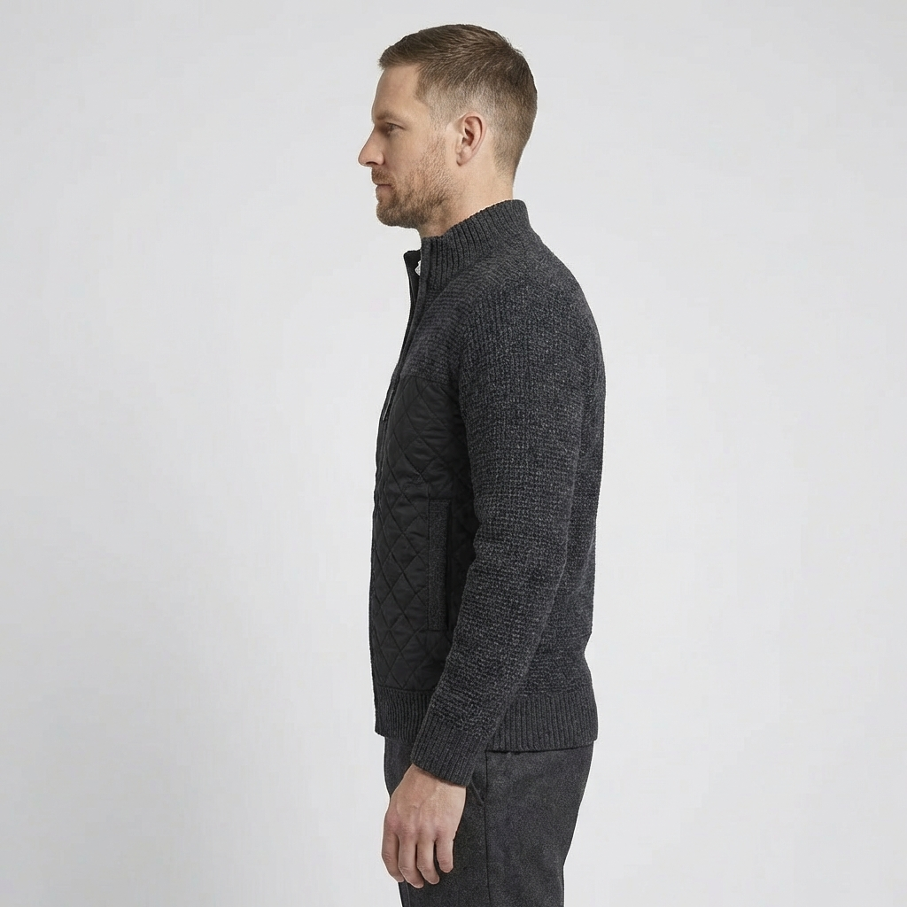 Cagliari Quilted Zip Cardigan