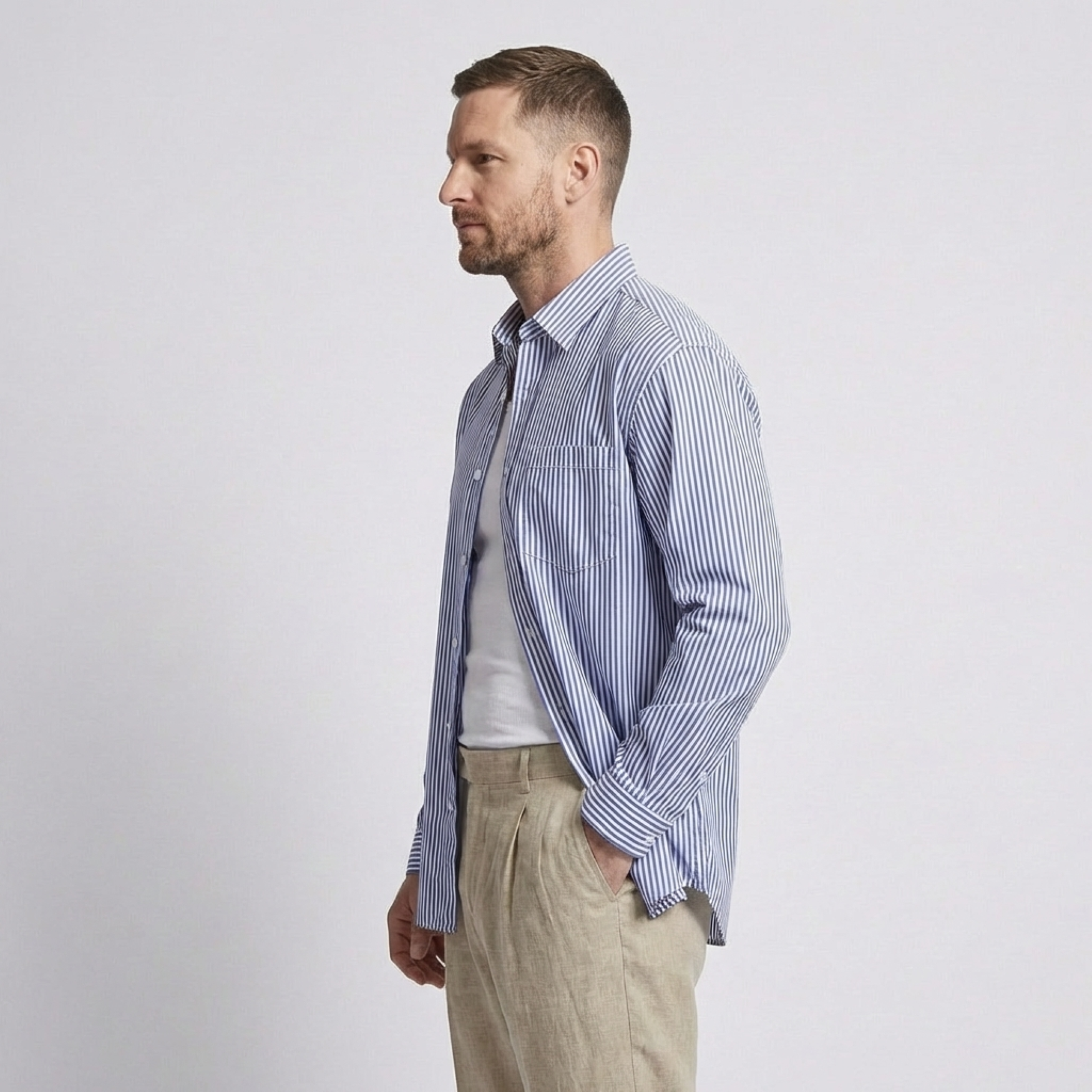 Calvento Striped Shirt