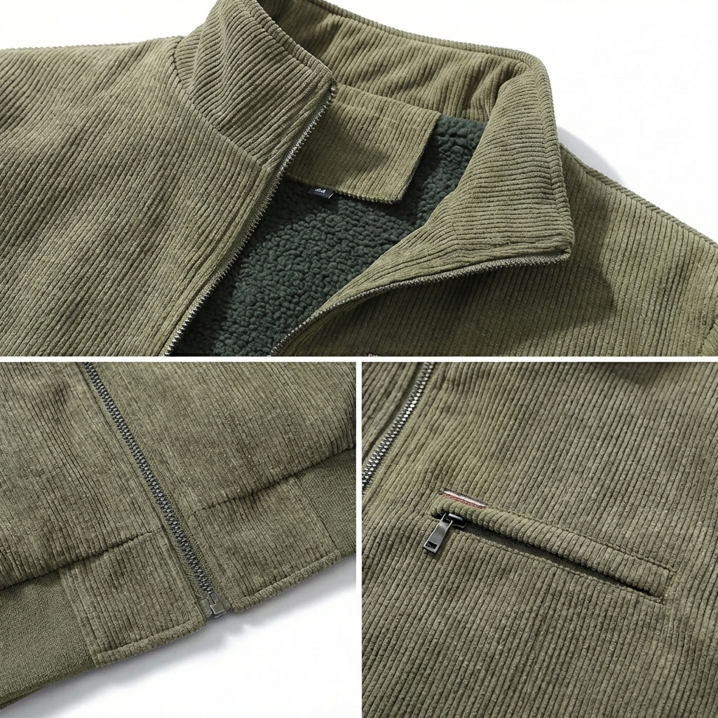Calvero Corduroy Jacket with Sherpa Lining