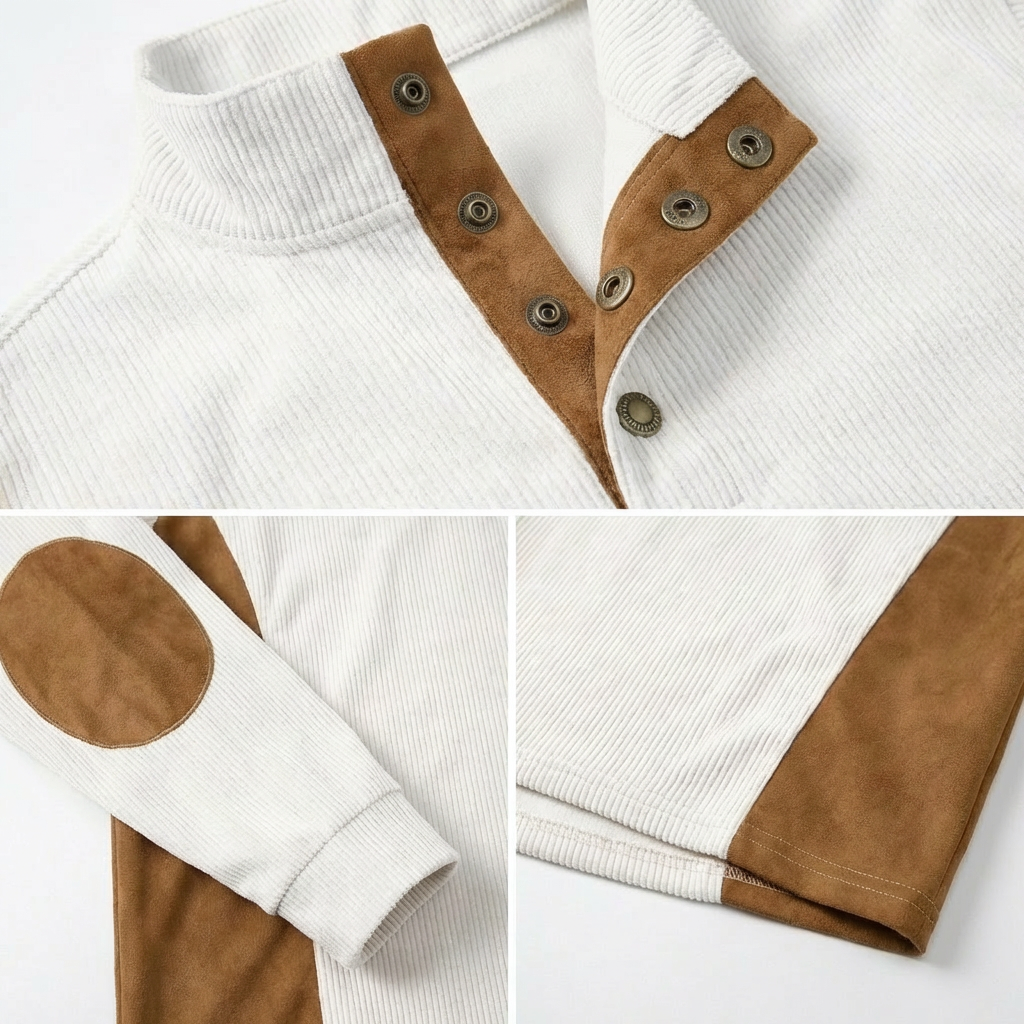 Calvino Contrast Quarter Snap