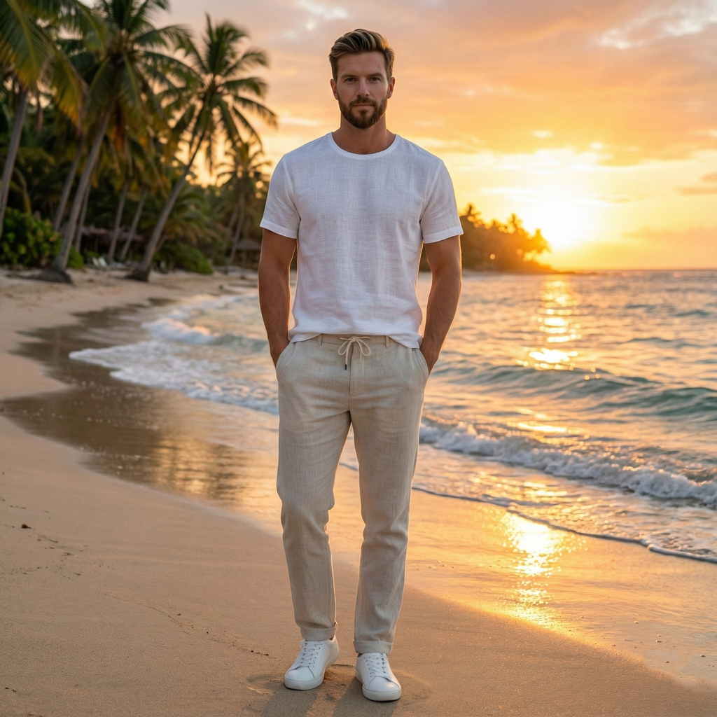 Capri Linen Relaxed Pant