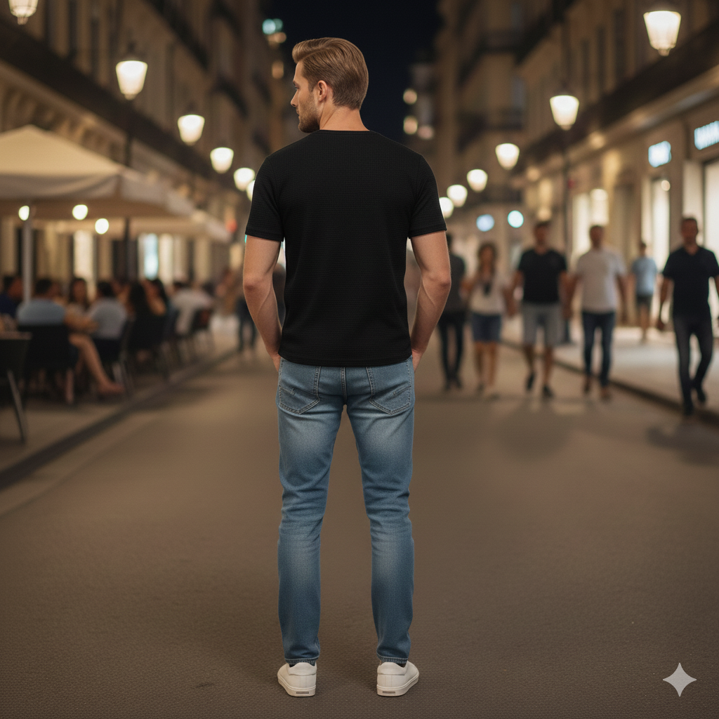 Como Waffle Panel Tee