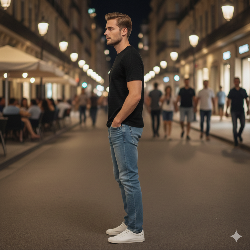 Como Waffle Panel Tee