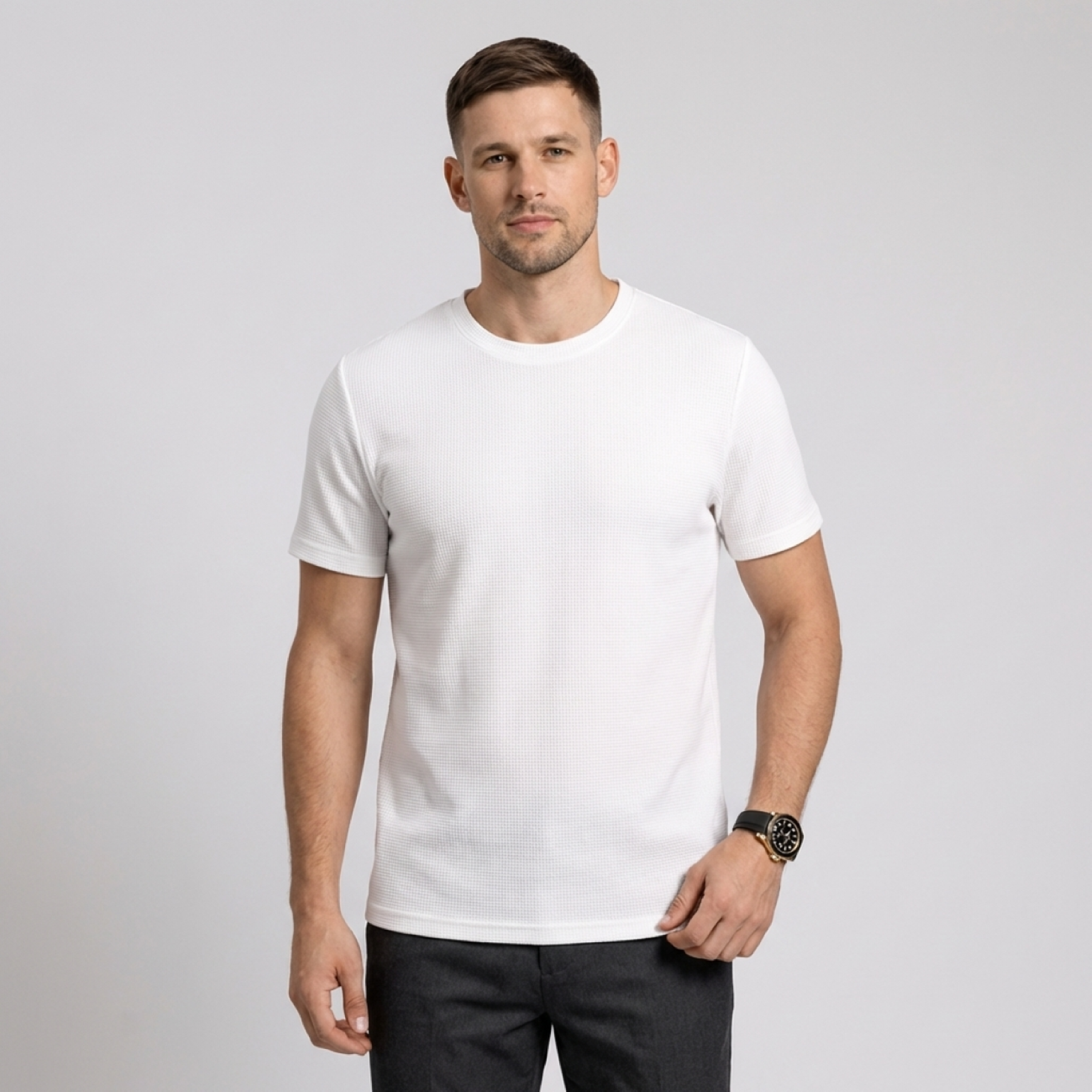 Como Waffle Panel Tee