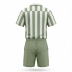 Elcino Striped Shirt and Shorts Set