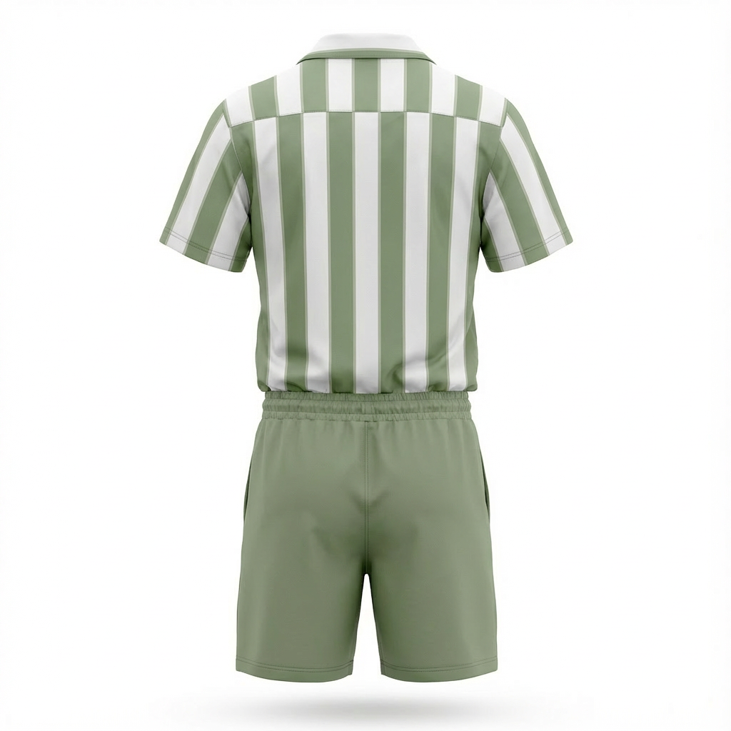 Elcino Striped Shirt and Shorts Set