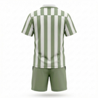 Elcino Striped Shirt and Shorts Set