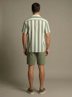 Elcino Striped Shirt and Shorts Set