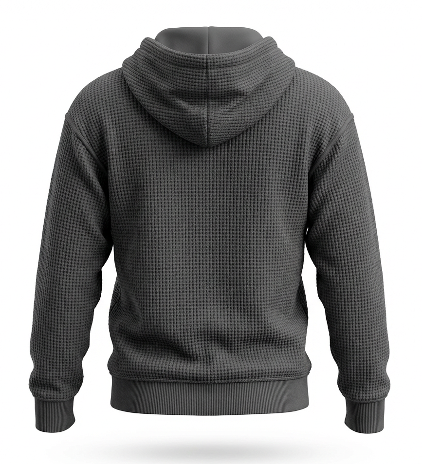 Fano Waffle Knit Half-Zip Hoodie
