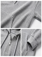 Fano Waffle Knit Half-Zip Hoodie