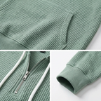 Fano Waffle Knit Half-Zip Hoodie