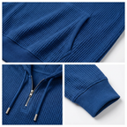 Fano Waffle Knit Half-Zip Hoodie