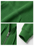 Fano Waffle Knit Half-Zip Hoodie