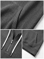 Fano Waffle Knit Half-Zip Hoodie