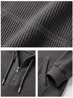 Fano Waffle Knit Half-Zip Hoodie