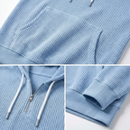 Fano Waffle Knit Half-Zip Hoodie