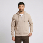 Fano Waffle Knit Half-Zip Hoodie