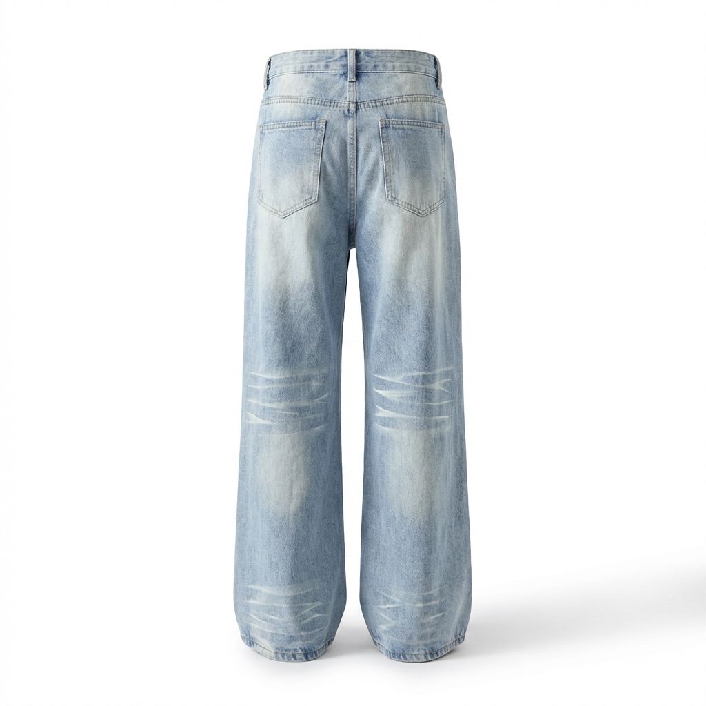 Feltre Wide Leg Wash Jeans