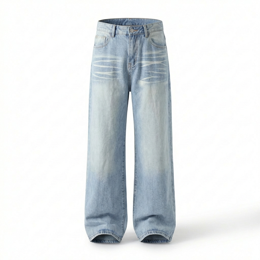Feltre Wide Leg Wash Jeans
