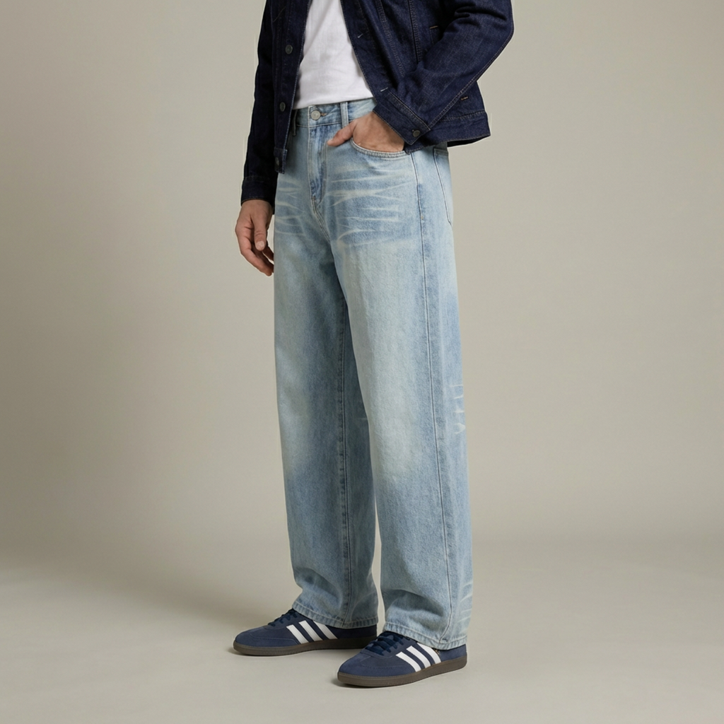 Feltre Wide Leg Wash Jeans