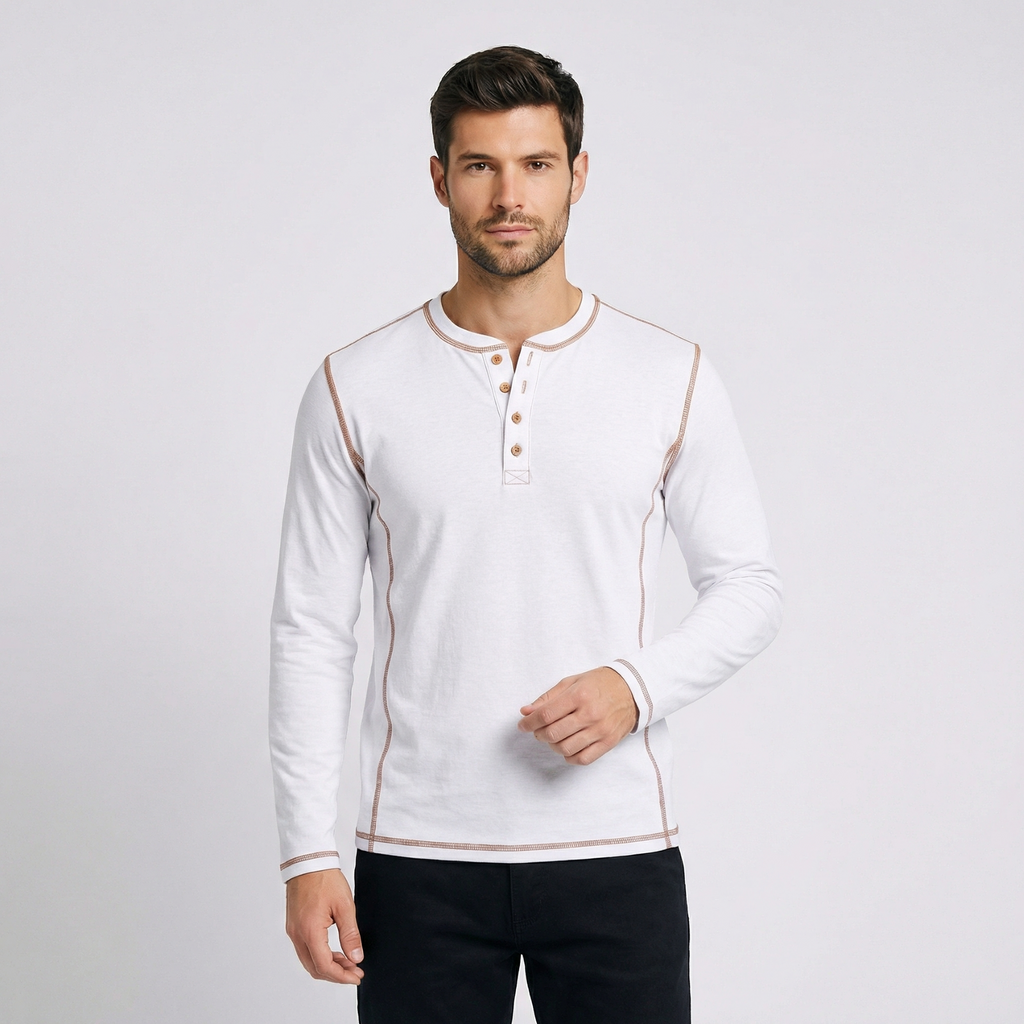 Garda Button Detail Long Sleeve