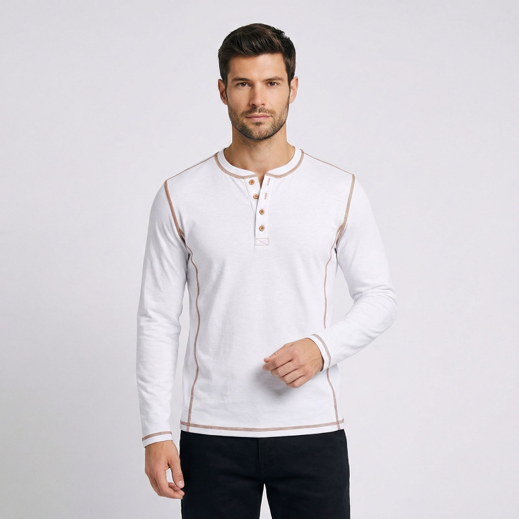Garda Button Detail Long Sleeve