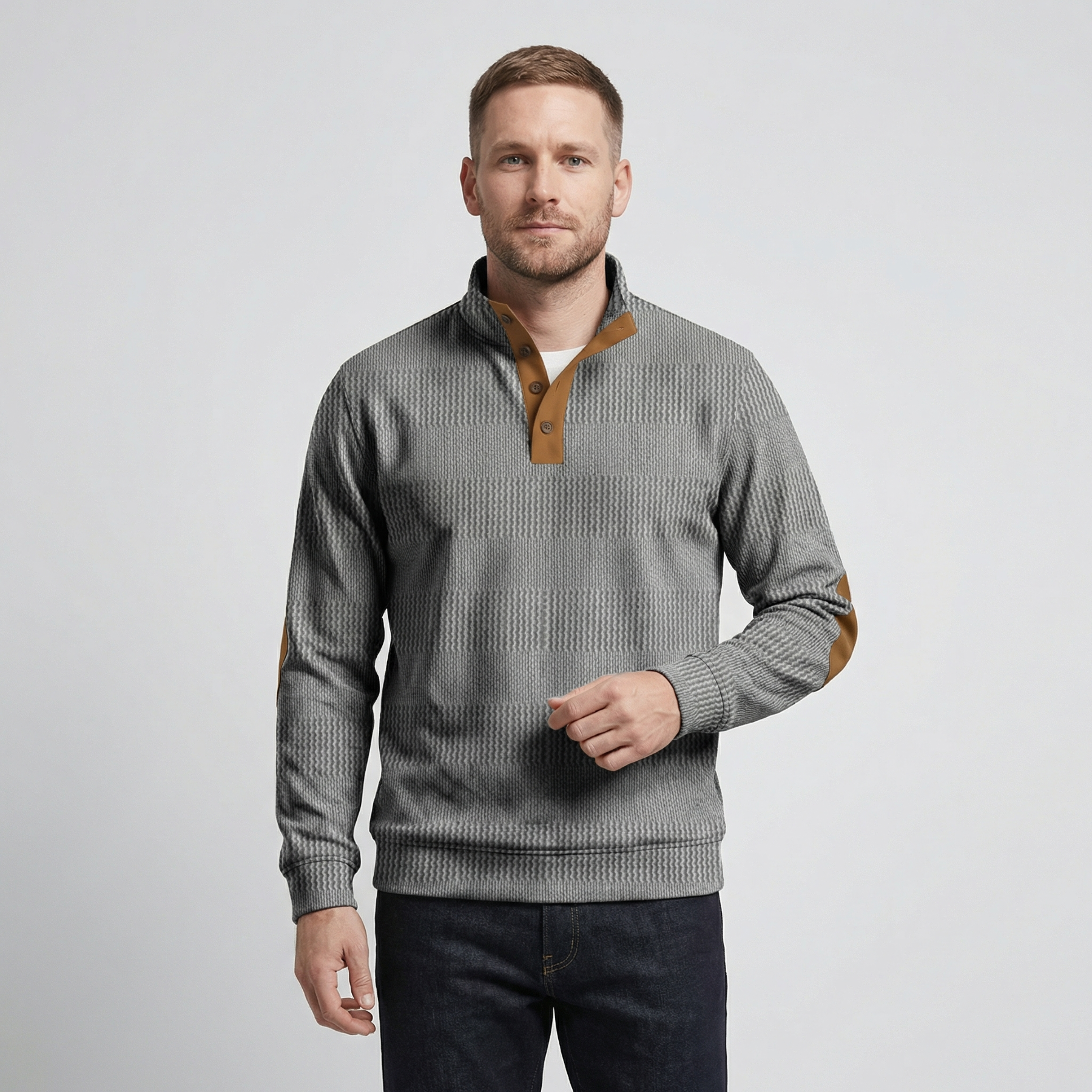 Gavelli Button Placket Sweatshirt