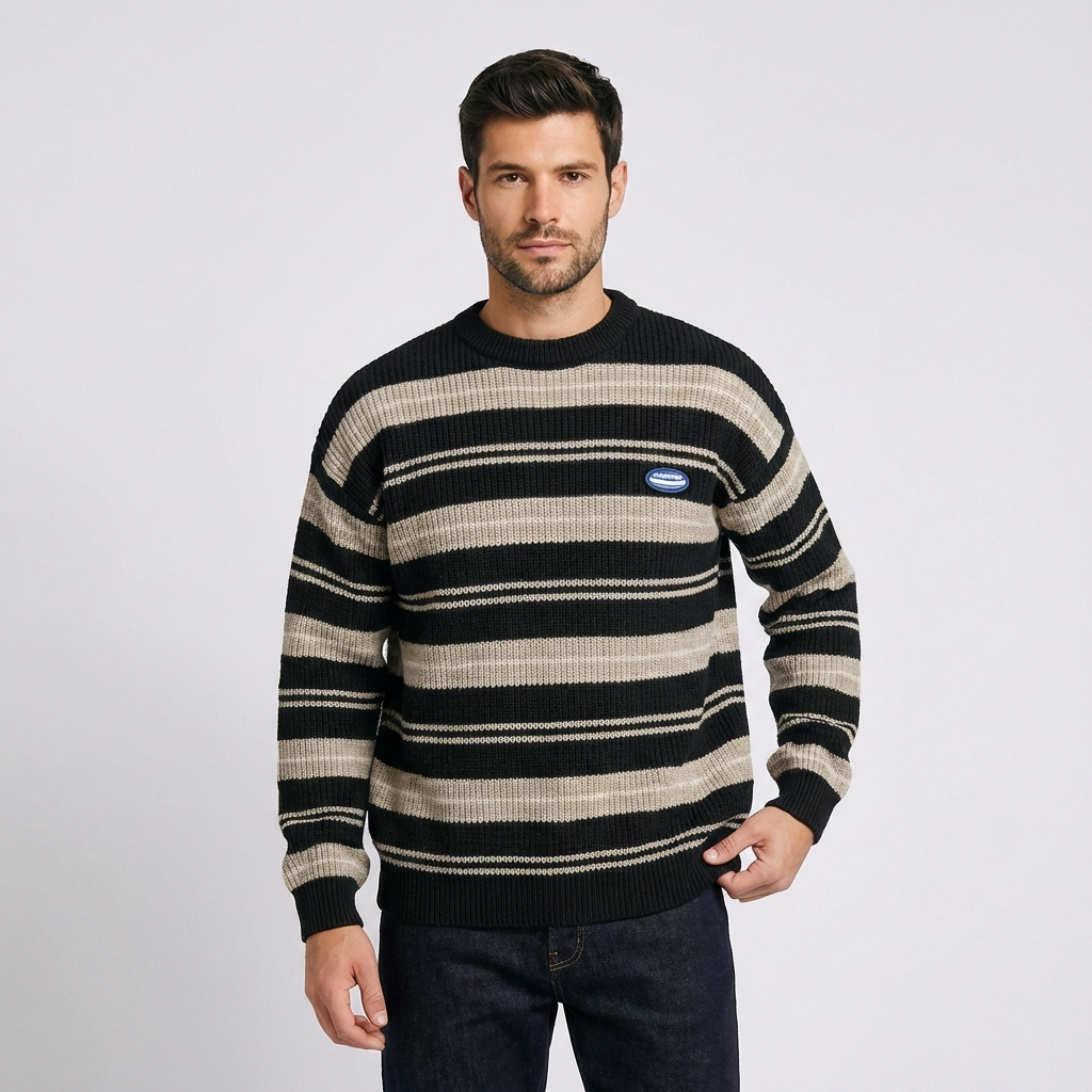 Genova Striped Knit Pullover