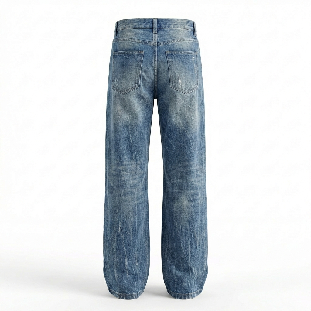 Giorgio Washed Wide Leg Jean