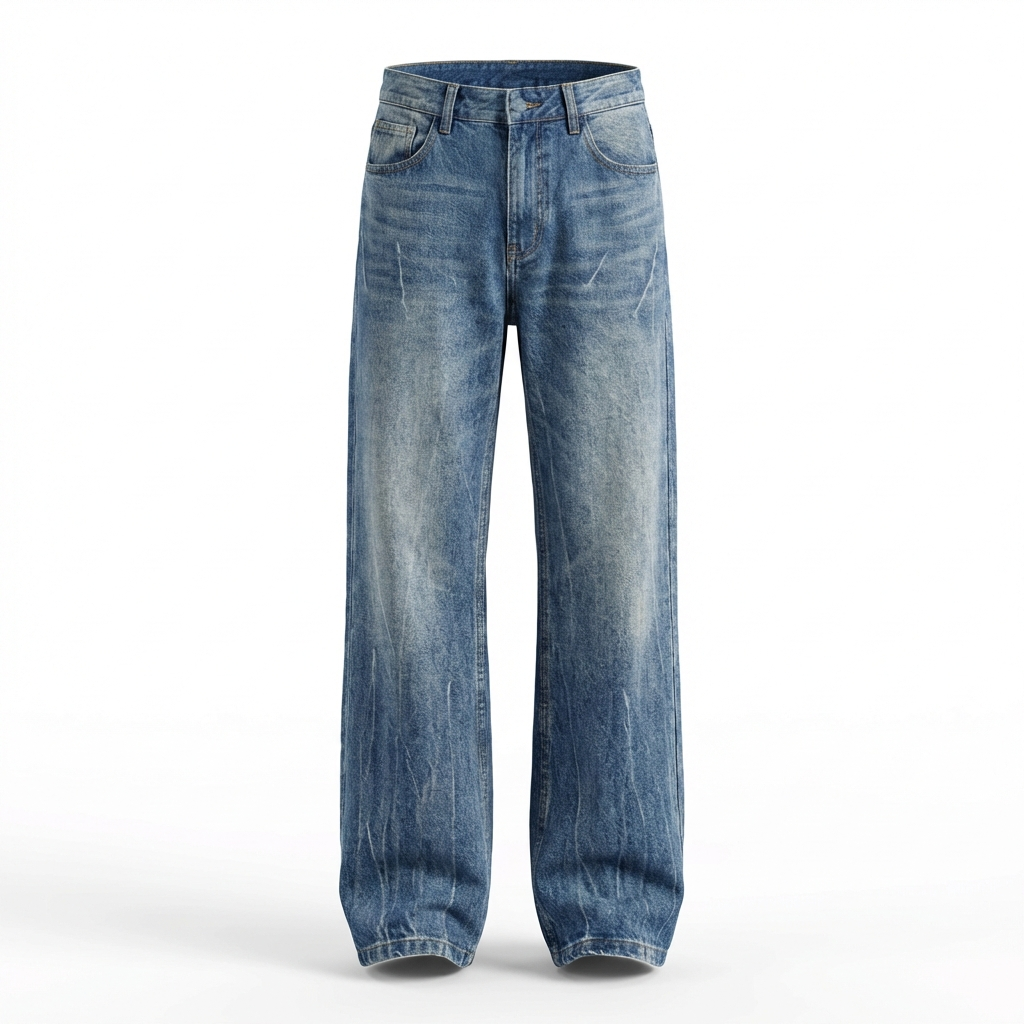 Giorgio Washed Wide Leg Jean